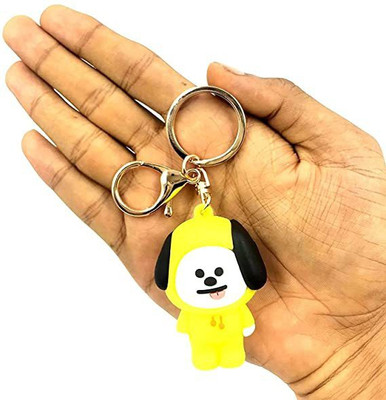 gtrp Cute Chimmy BT21 Kpop Character | Doll Fancy Heavy Silicone Keychain Yellow Key Chain