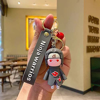 GKM Best Quality Anime Ninja Warriors pvc keychain with hook strap Key Chain