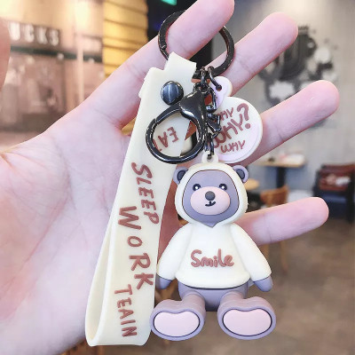 KYOP Cute 3D Teddy Bear Keychain With Charm Key Chain