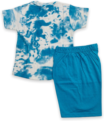 TINY TOON Baby Boys & Baby Girls Casual T-shirt Shorts(Blue, Green & Pink)