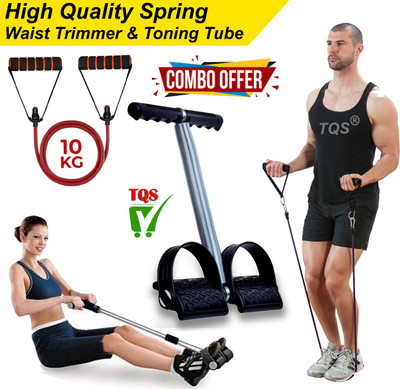 Owlix Tummy Trimmer With Resistance Tube band exercise equipment for home Ab Exerciser(Multicolor)