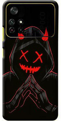 BUGGU Black devil POCO X4 PRO 5G Back Skin Guard, Mi POCO X4 PRO 5G Mobile Skin(Ultra Black devil Skin Matte Finish, Skin (Back+Side+Camera))