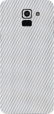 AsSkin Samsung Galaxy On6 Mobile Skin(Ultra Super Silver Carbon Fiber Skin With High Gloss Finish).)