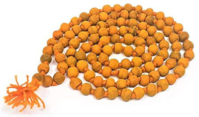 KANISHQ Haldi Mala, Baglamukhi Mala/haldi mala 108 Beads Original/Yellow Wood Chain