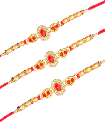 Vembley Designer CRK69 Mauli Thread Rakhi  Set(3 Rakhis)