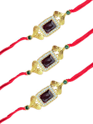 Vembley Designer CRK61 Mauli Thread Rakhi  Set(3 Rakhis)