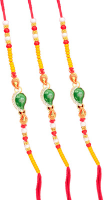 Vembley Designer CRK71 Mauli Thread Rakhi  Set(3 Rakhis)