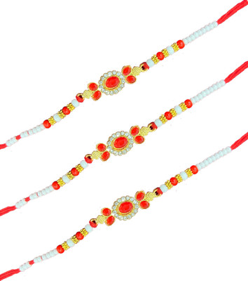 Vembley Designer CRK74 Mauli Thread Rakhi  Set(3 Rakhis)