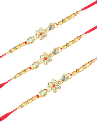 Vembley Designer CRK64 Mauli Thread Rakhi  Set(3 Rakhis)