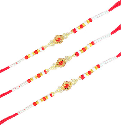 Vembley Designer CRK67 Mauli Thread Rakhi  Set(3 Rakhis)
