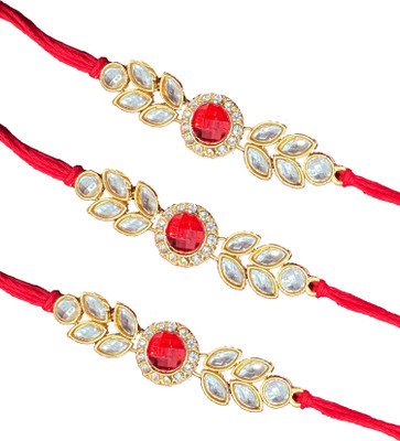 Vembley Designer CRK72 Mauli Thread Rakhi  Set(3 Rakhis)