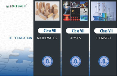 IIT Foundation Series-Class 7 (3 Books Inside!) Maths_Physics_Chem With Key & Sol_CD-ROM(Paperback, USN Edutech)