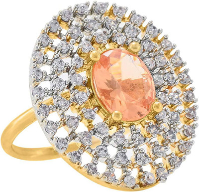 Pihoo Enterprise Alloy Diamond Gold Plated Ring