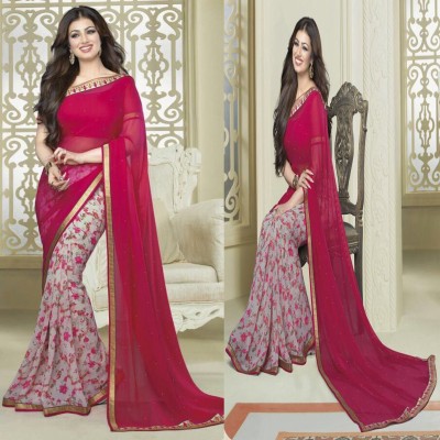 Dhandai Fashion Printed Bollywood Georgette Saree(Pink)