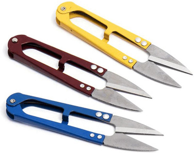 MYYNTI Embroidery Sewing Thread Cutter Mini Random Color Cross Stitch Sewing Tools 3pc Scissors(Set of 3, Multicolor)