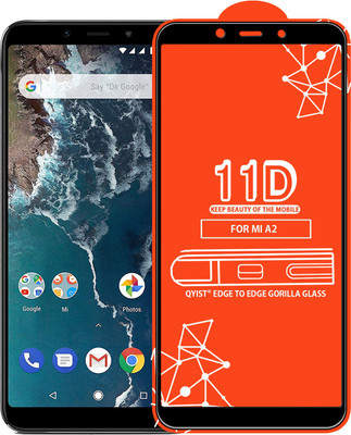 Qyist Edge To Edge Tempered Glass for Mi A2(Pack of 1)