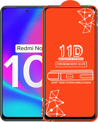 Qyist Edge To Edge Tempered Glass for Redmi Note 10 Lite(Pack of 1)
