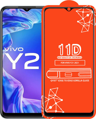 Qyist Edge To Edge Tempered Glass for Vivo Y21 2021(Pack of 1)