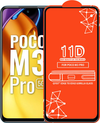 Qyist Edge To Edge Tempered Glass for Poco M3 Pro(Pack of 1)
