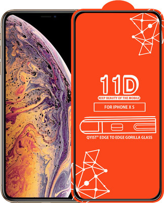 Qyist Edge To Edge Tempered Glass for Apple iPhone XS(Pack of 1)