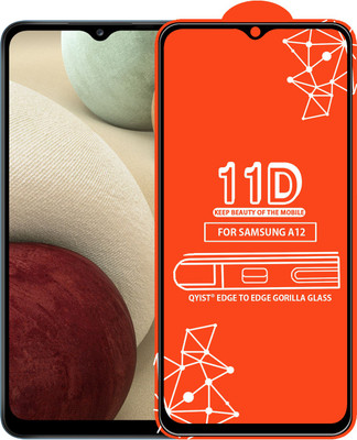 Qyist Edge To Edge Tempered Glass for Samsung Galaxy A12(Pack of 1)