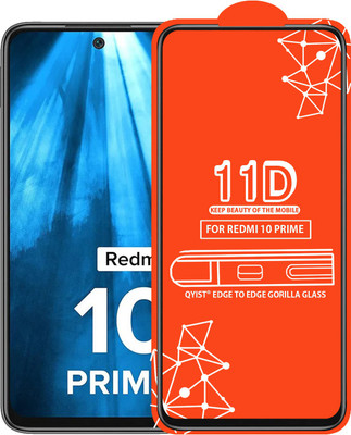 Qyist Edge To Edge Tempered Glass for Redmi 10 Prime(Pack of 1)