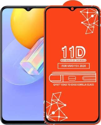 Qyist Edge To Edge Tempered Glass for Vivo Y31 2020(Pack of 1)