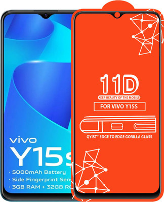 Qyist Edge To Edge Tempered Glass for Vivo Y15S(Pack of 1)