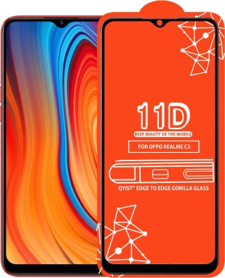 Qyist Edge To Edge Tempered Glass for Realme C3(Pack of 1)