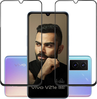SNMART Edge To Edge Tempered Glass for Vivo V21e 5G, Vivo V21E(Pack of 2)