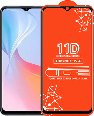 Qyist Edge To Edge Tempered Glass for Vivo Y53S 5G(Pack of 1)