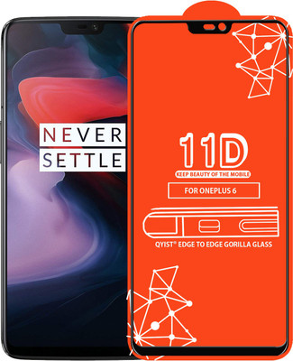 Qyist Edge To Edge Tempered Glass for OnePlus 6(Pack of 1)