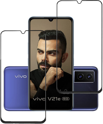 SNMART Edge To Edge Tempered Glass for Vivo V21e 5G, Vivo V21E(Pack of 2)