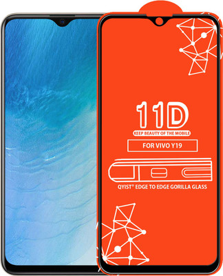 Qyist Edge To Edge Tempered Glass for Vivo Y19(Pack of 1)