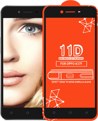 Qyist Edge To Edge Tempered Glass for Oppo A37f(Pack of 1)