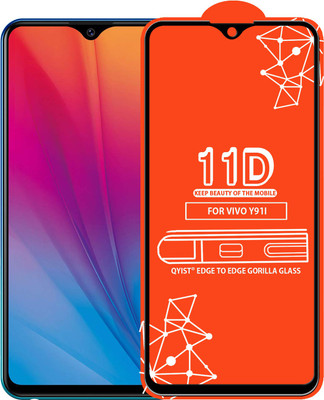 Qyist Edge To Edge Tempered Glass for Vivo Y91I(Pack of 1)
