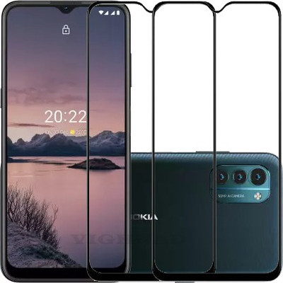VIGHNAD Edge To Edge Tempered Glass for Nokia G21(Pack of 2)