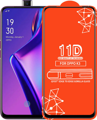 Qyist Edge To Edge Tempered Glass for OPPO K3(Pack of 1)