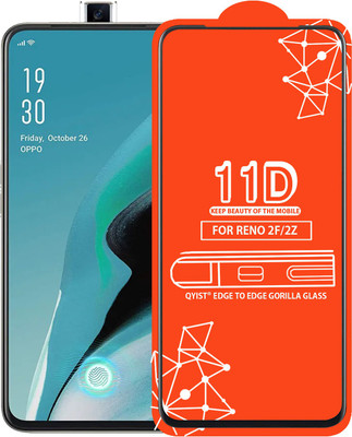 Qyist Edge To Edge Tempered Glass for Oppo Reno2 F(Pack of 1)