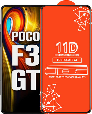 Qyist Edge To Edge Tempered Glass for Poco F3 Gt(Pack of 1)