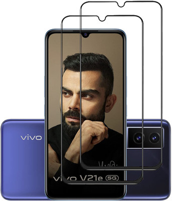 INFINITYWORLD Edge To Edge Tempered Glass for Vivo V21E 5G(Pack of 2)