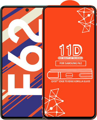 Qyist Edge To Edge Tempered Glass for Samsung Galaxy F62(Pack of 1)