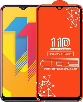 Qyist Edge To Edge Tempered Glass for Vivo Y11(Pack of 1)
