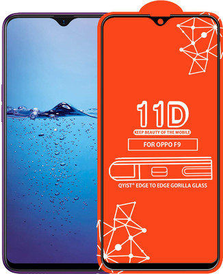 Qyist Edge To Edge Tempered Glass for Oppo F9(Pack of 1)