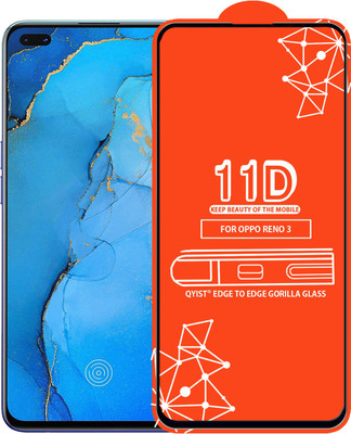 Qyist Edge To Edge Tempered Glass for Oppo Reno 3(Pack of 1)