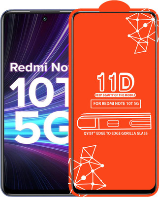Qyist Edge To Edge Tempered Glass for Redmi Note 10T 5G(Pack of 1)