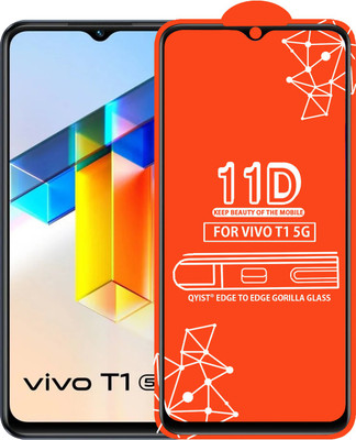 Qyist Edge To Edge Tempered Glass for Vivo T1 5G(Pack of 1)
