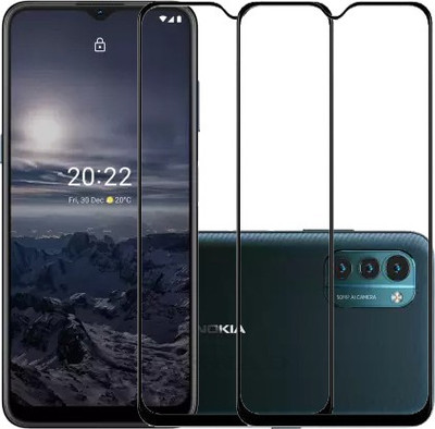VIGHNAD Edge To Edge Tempered Glass for Nokia G21(Pack of 2)