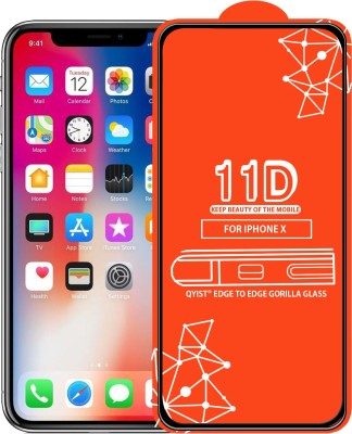 Qyist Edge To Edge Tempered Glass for Apple iPhone X(Pack of 1)