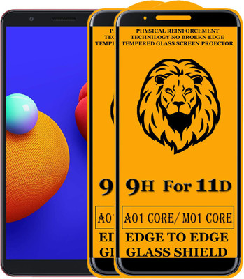 SEVEN7STAR Edge To Edge Tempered Glass for Samsung M01 Core(Pack of 2)